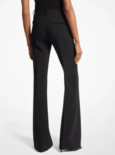 Michael Kors Collection Haylee Stretch Pebble Crepe Flared Trousers in | Thumbnail 6 Michael Kors Collection Haylee Stretch Pebble Crepe Flared Trousers in | Thumbnail 6