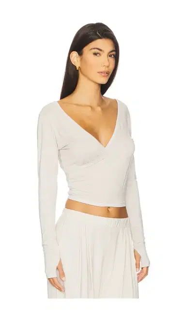 Michael Lauren Aziel Long Sleeve Cross Front Tee | Thumbnail 2