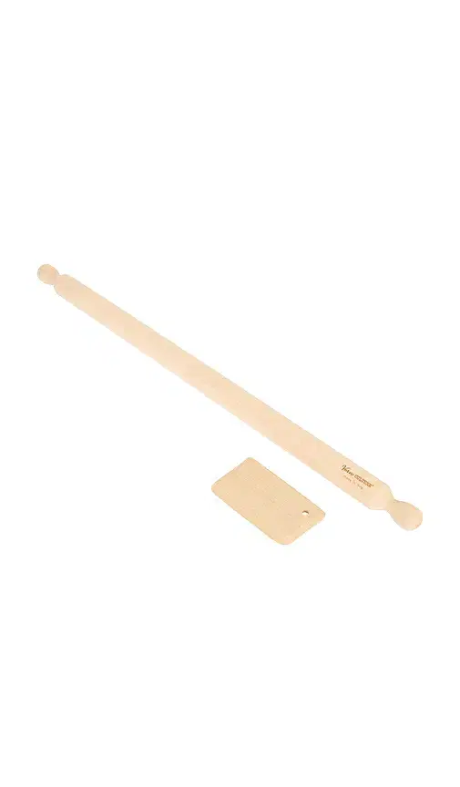 Verve Culture Beechwood Long Rolling Pin & Pasta Scraper