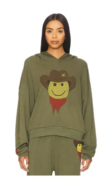 Lauren Moshi Cowboy Happyface Pullover Hoodie | Thumbnail 1 Lauren Moshi Cowboy Happyface Pullover Hoodie | Thumbnail 1