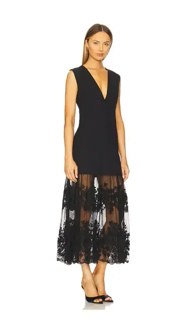 Sea Arielle Lace Vneck Midi Dress | Thumbnail 2