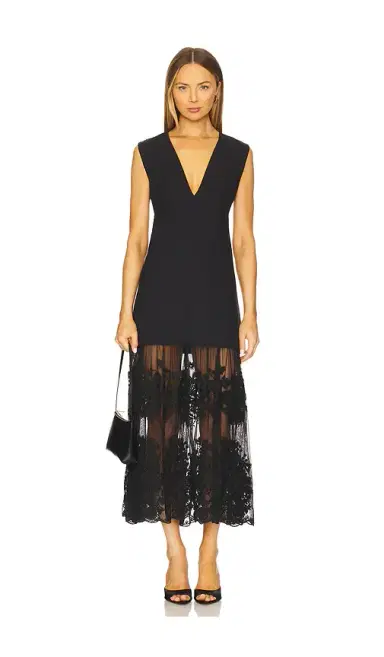 Sea Arielle Lace Vneck Midi Dress | Thumbnail 1