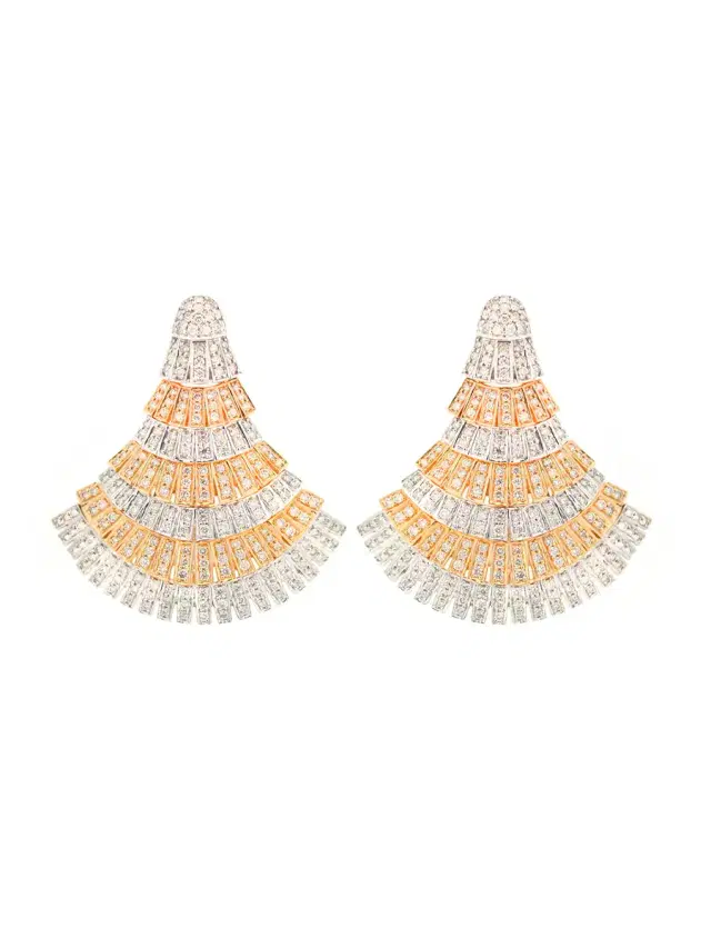 5.08ct Diamond 18K Gold Statement Earrings