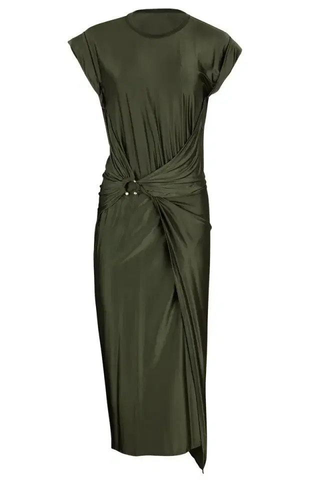 Rabanne Cap Sleeve Robe Dress