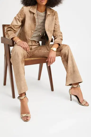 Sprwmn Cropped Trench Jacket | Thumbnail 2