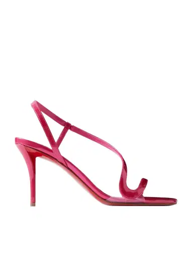 Christian Louboutin Rosa Z 80 Pvc-trimmed Patent-leather Sandals | Thumbnail 1 Christian Louboutin Rosa Z 80 Pvc-trimmed Patent-leather Sandals | Thumbnail 1