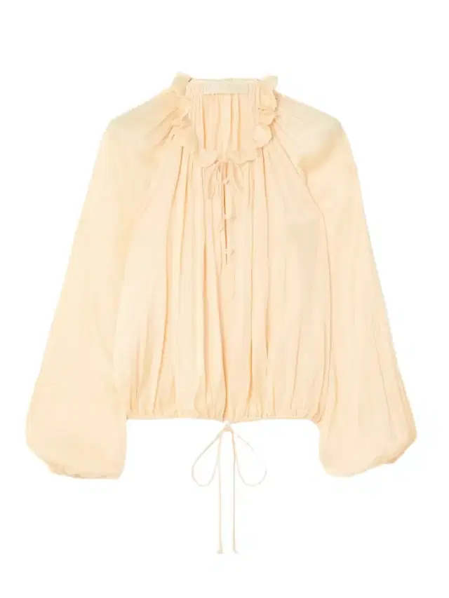 Laurette Gathered Washed-satin Blouse