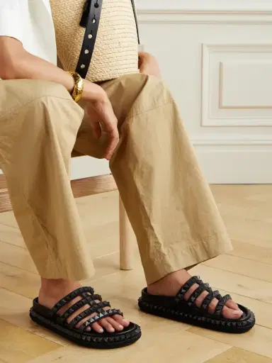 Christian Louboutin Pyra Hallulila Studded Leather Sandals | Thumbnail 2