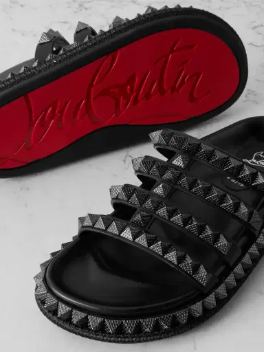 Christian Louboutin Pyra Hallulila Studded Leather Sandals | Thumbnail 4
