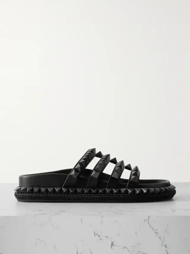 Christian Louboutin Pyra Hallulila Studded Leather Sandals