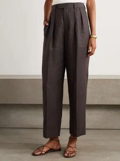 Loro Piana Rodger Pleated Linen Straight-leg Pants | Thumbnail 3 Loro Piana Rodger Pleated Linen Straight-leg Pants | Thumbnail 3