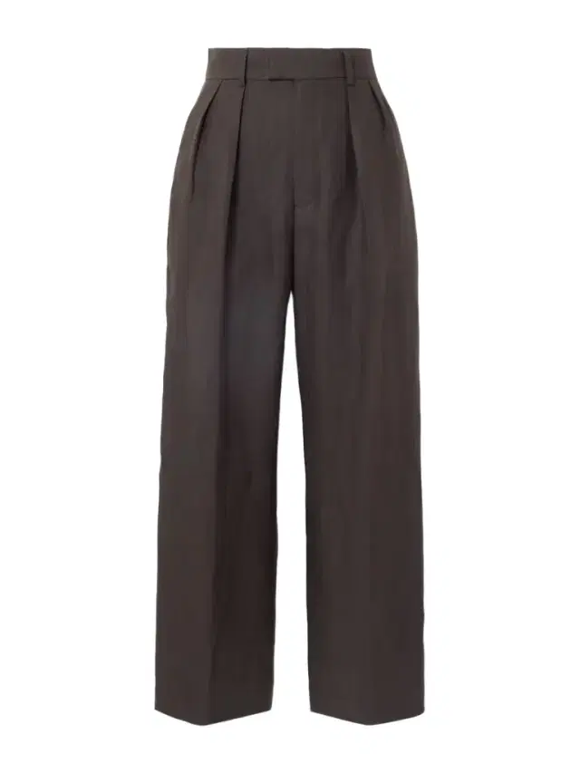 Loro Piana Rodger Pleated Linen Straight-leg Pants