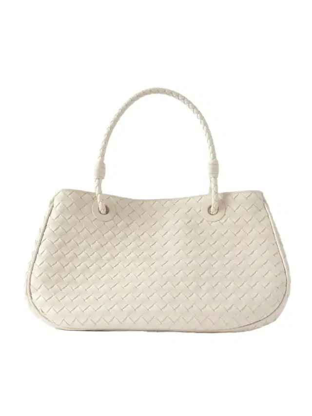 Basket Medium Intrecciato Leather Tote