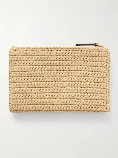 Valentino Garavani Viva Superstar Crocheted Raffia Pouch | Thumbnail 3