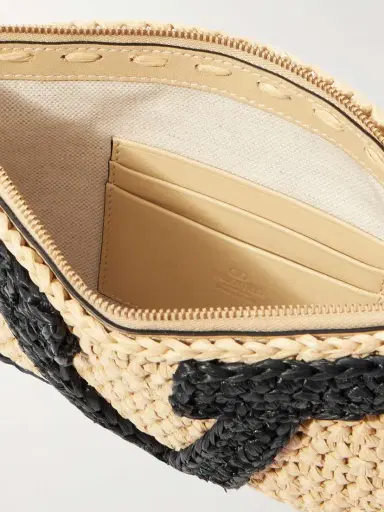 Valentino Garavani Viva Superstar Crocheted Raffia Pouch | Thumbnail 5