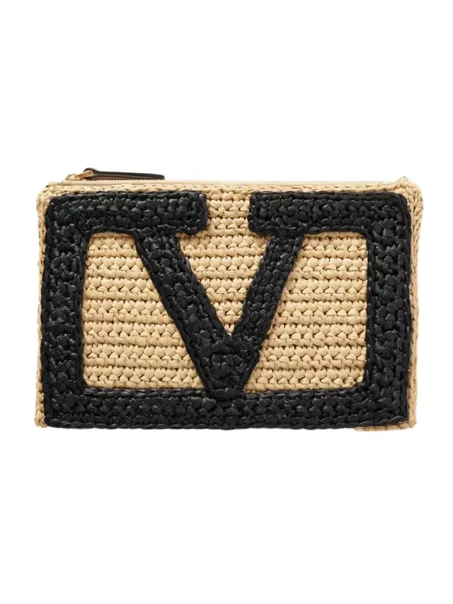 Viva Superstar Crocheted Raffia Pouch