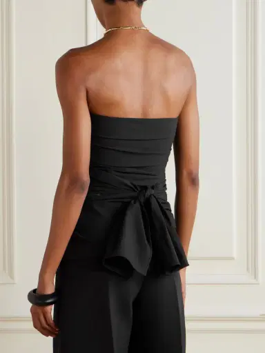 Proenza Schouler Lena Strapless Gathered Cotton-blend Poplin Top | Thumbnail 3
