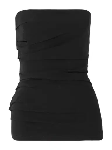 Proenza Schouler Lena Strapless Gathered Cotton-blend Poplin Top | Thumbnail 1
