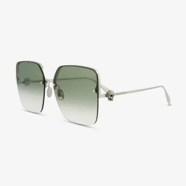 Alexander McQueen Alexander Mcqueen Square Metal 63 mm Ladies Sunglasses by The Solist | Thumbnail 2 Alexander McQueen Alexander Mcqueen Square Metal 63 mm Ladies Sunglasses by The Solist | Thumbnail 2