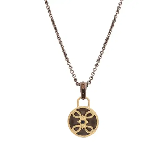 Armenta Armenta 18K Yellow Gold & Grey Sterling Silver Unisex Necklace by The Solist