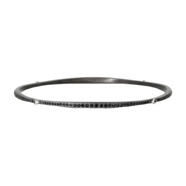 Armenta Armenta New World Sterling Silver Black Sapphire Bangle Bracelet by The Solist