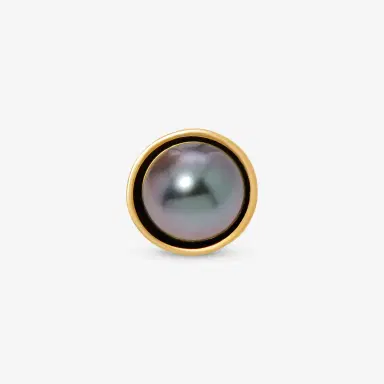 ASSAEL Assael 18K Gold Tahitian Natural Color Cultured Pearl Single Stud Earring by The Solist | Thumbnail 2