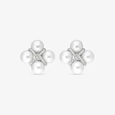 ASSAEL Assael 18K White Gold Diamond & South Sea Cultured Pearl Earrings by The Solist | Thumbnail 2