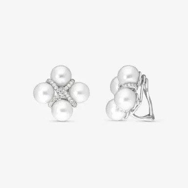 ASSAEL Assael 18K White Gold Diamond & South Sea Cultured Pearl Earrings by The Solist | Thumbnail 3
