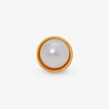 ASSAEL Assael 18K Yellow Gold Japanese Akoya Cultured Pearl Mono Stud Earring by The Solist | Thumbnail 2
