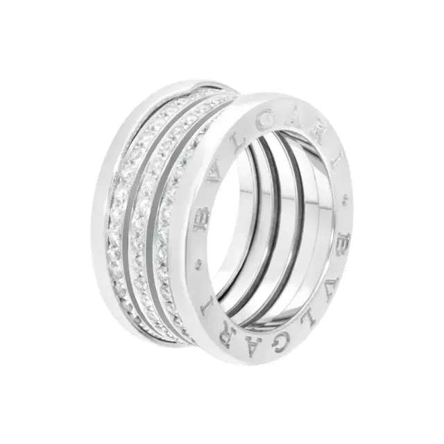 Bulgari 18K White Gold Diamond Ring Sz. 6.5 by The Solist
