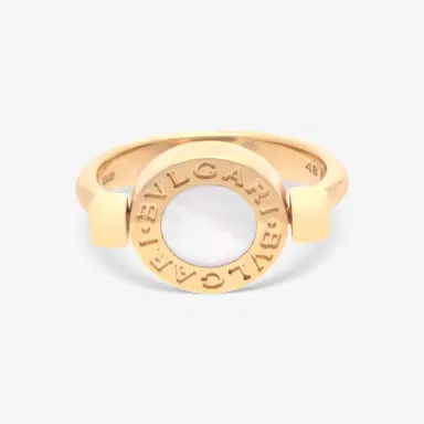 Bulgari Bulgari Bulgari 18K Yellow Gold White Calcedonium & Onyx Rotating Ring Sz. 4.25 by The Solist | Thumbnail 3 Bulgari Bulgari Bulgari 18K Yellow Gold White Calcedonium & Onyx Rotating Ring Sz. 4.25 by The Solist | Thumbnail 3