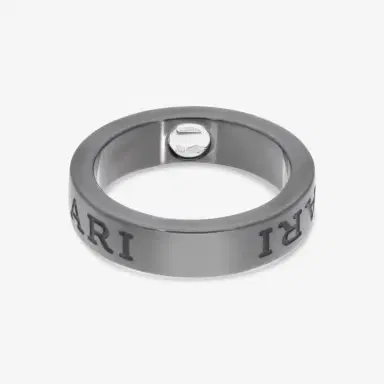 Bulgari Bulgari Bulgari Black Ceramic & 18K White Gold Diamond Ring 348847 - by The Solist | Thumbnail 3 Bulgari Bulgari Bulgari Black Ceramic & 18K White Gold Diamond Ring 348847 - by The Solist | Thumbnail 3