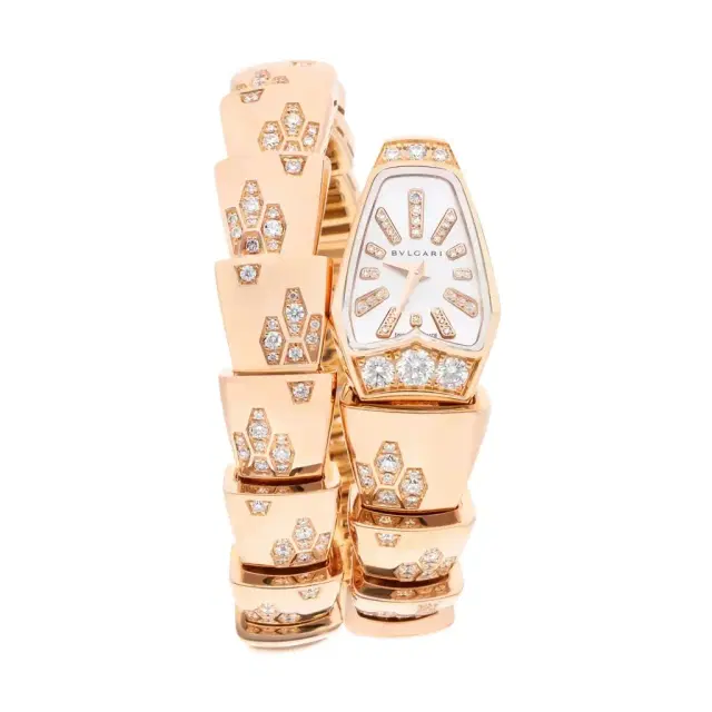 Bulgari Serpenti 18K Rose Gold Diamond Quartz Ladies Watch by The Solist