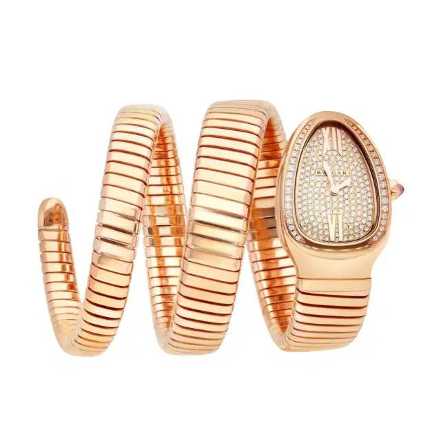 Bulgari Serpenti Tubogas 18k Rose Gold 35mm Quartz Ladies Watch by The Solist