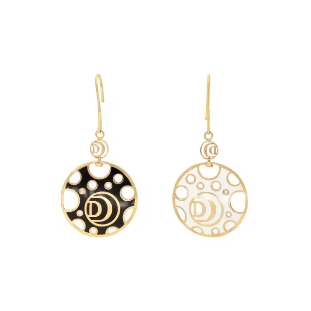 Damiani Damiani Damianissima 18K Rose Gold & Ceramic Diamond Reversible Drop Earrings by The Solist