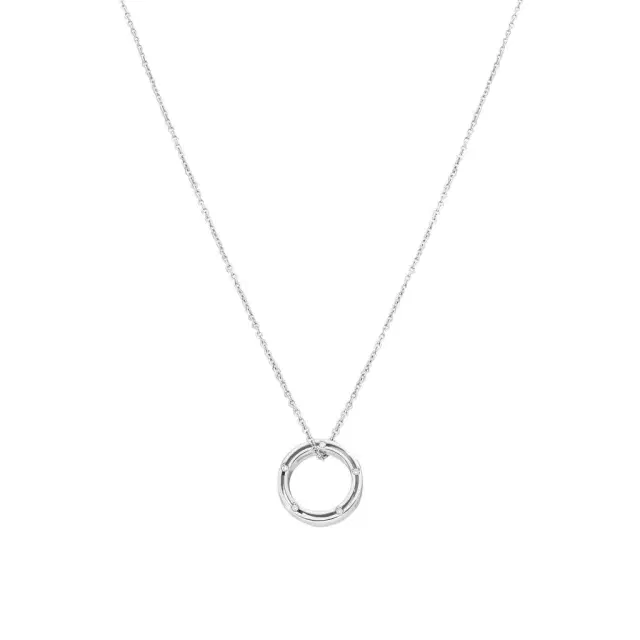 Damiani 18K Whıte Gold Diamond Pendant Necklace by The Solist Damiani 18K Whıte Gold Diamond Pendant Necklace by The Solist