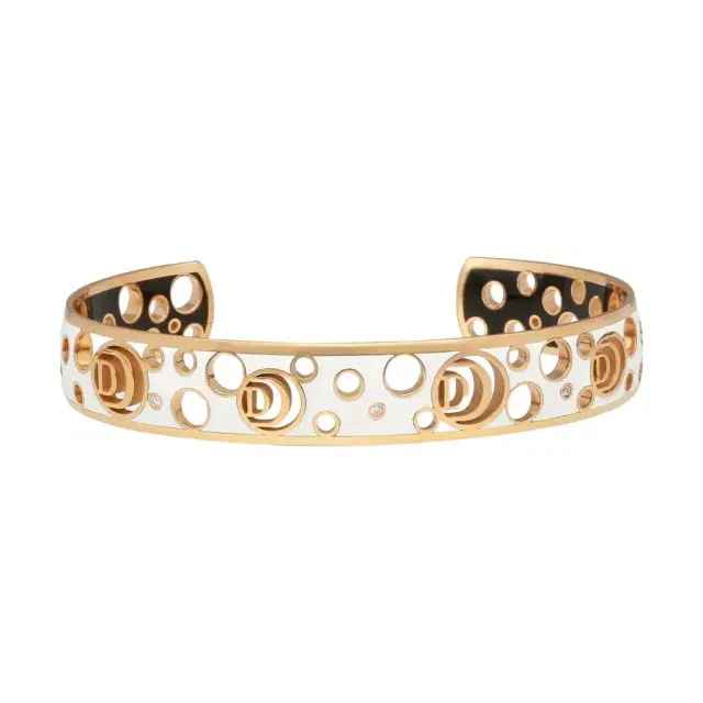 Damiani Damiani Damianissima 18K Rose Gold & Ceramic Diamond Cuff Bracelet by The Solist