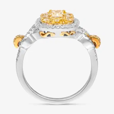 Gregg Ruth Gregg Ruth 18K Gold, 0.47ct. Fancy Yellow Diamond and White Diamond Engagement Ring Sz. 6.5 by The Solist | Thumbnail 3