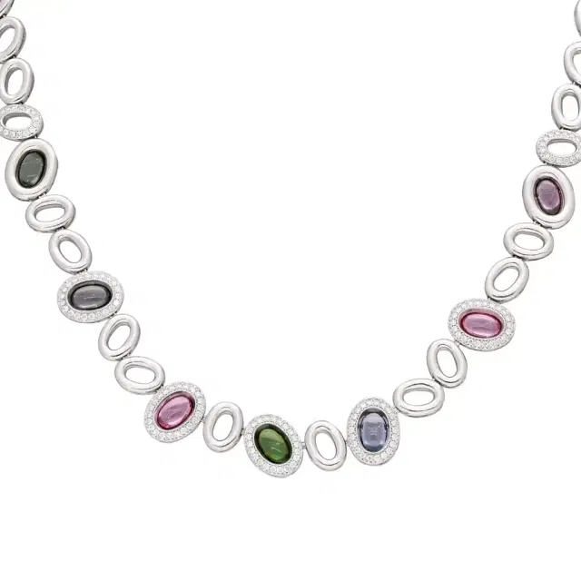 Gübelin Gübelin Madagaskar 18K White & Rose Gold Spinel, Tourmaline & Diamond Necklace by The Solist