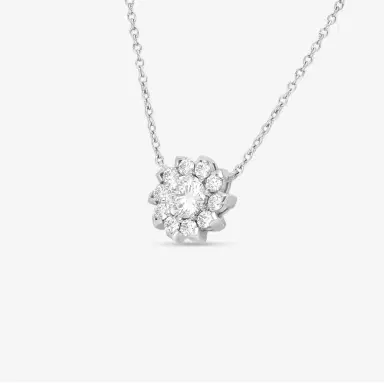 Hearts On Fire Hearts On Fire Aerial 18K White Gold Sol Halo Necklace by The Solist | Thumbnail 2