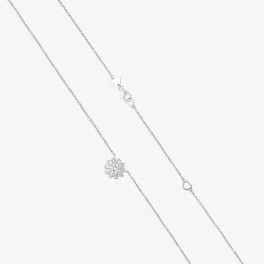 Hearts On Fire Hearts On Fire Aerial 18K White Gold Sol Halo Necklace by The Solist | Thumbnail 3