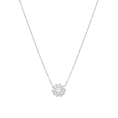Hearts On Fire Hearts On Fire Aerial 18K White Gold Sol Halo Necklace by The Solist | Thumbnail 1