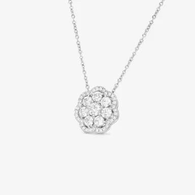 Hearts On Fire Hearts On Fire Aurora 18K White Gold Cluster Pendant by The Solist | Thumbnail 2