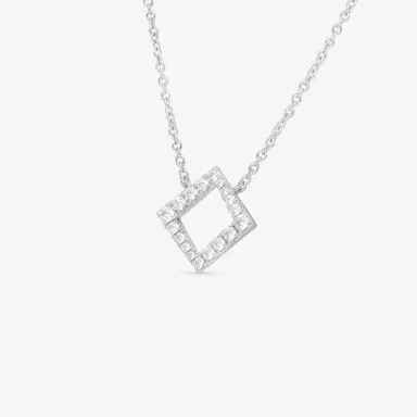 Hearts On Fire Hearts On Fire Charmed 18K White Gold Square Pendant by The Solist | Thumbnail 2