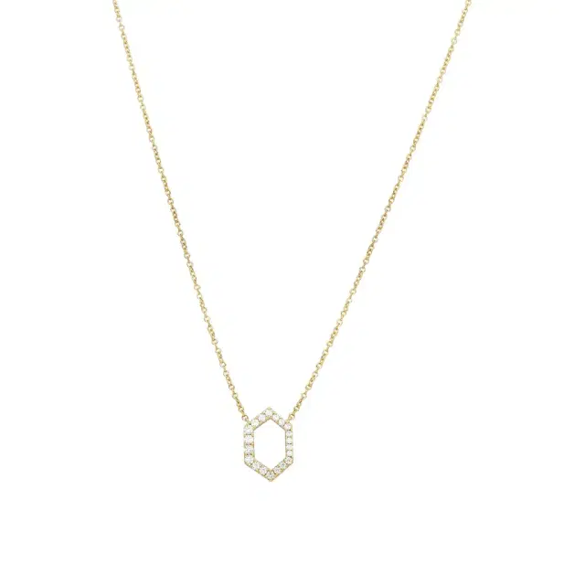 Hearts On Fire Hearts On Fire Charmed 18K Yellow Gold Hex Pendant by The Solist