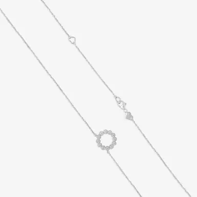 Hearts On Fire Hearts On Fire Liliana 18K White Gold Milgrain Diamond Circle Pendant by The Solist | Thumbnail 3