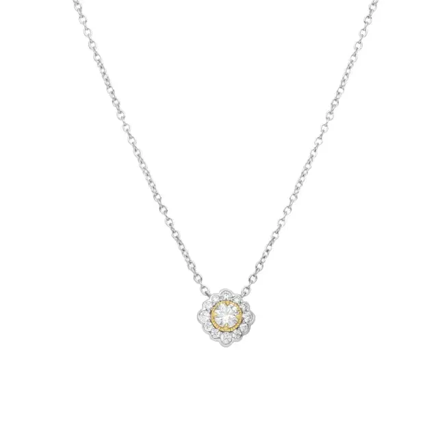 Hearts On Fire Liliana Platinum & 18K Yellow Gold Diamond Flower Pendant by The Solist