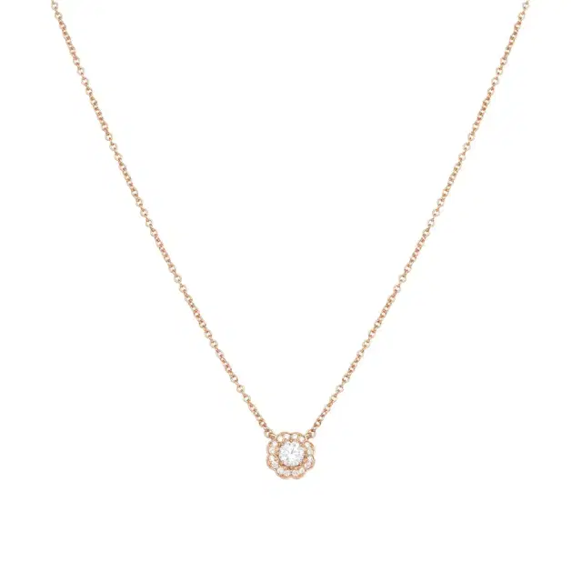 Hearts On Fire Hearts On Fire Lorelei 18K Rose Gold Diamond Halo Pendant by The Solist