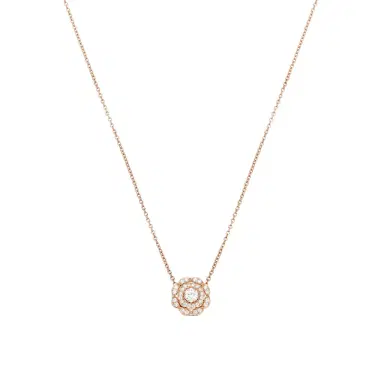 Hearts On Fire Hearts On Fire Lorelei 18K Rose Gold Double Halo Diamond Pendant by The Solist | Thumbnail 1