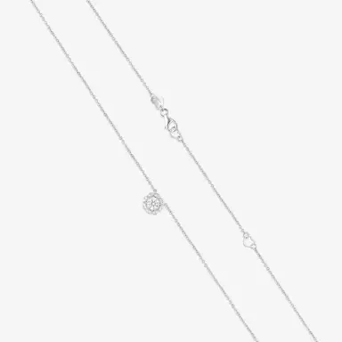 Hearts On Fire Hearts On Fire Lorelei 18K White Gold Diamond Halo Pendant by The Solist | Thumbnail 3